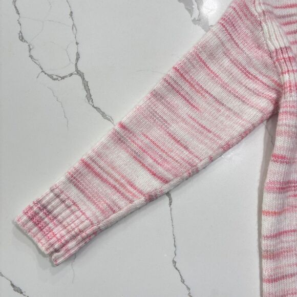 Talbots | Women’s Knit V-Neck Pink White Sweater Pink Size Mp - Picture 8 of 14